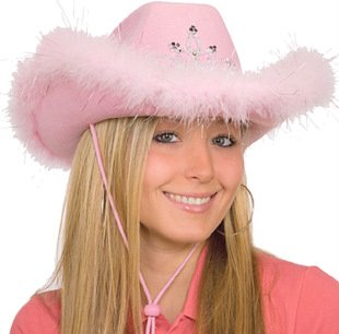 Jacobson Hat Company Pink Felt Cowboy Hat with Light-Up Tiara 