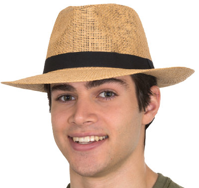 Jacobson Hat Company - TOYO TRILBY WITH LINING & BLACK GROSGRAIN BAND