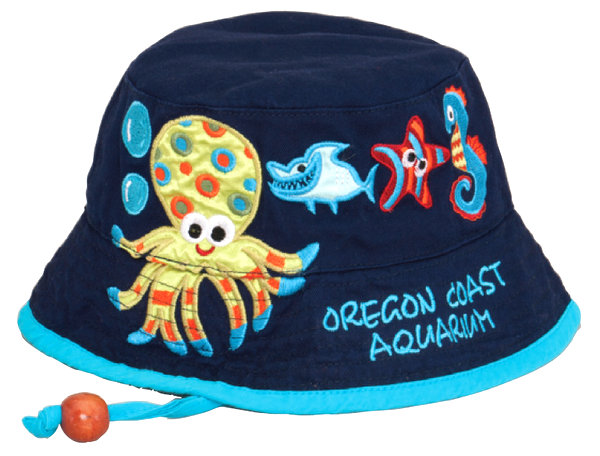  TOT COTTON BUCKET W/EMBROIDERED SEA LIFE